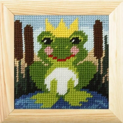 Haft z ramką. Moje pierwsze wyszywanie - Żabka - Anex-bis