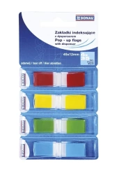 Zakładki indeksujące PP 12x45mm 4x35 kart - Donau
