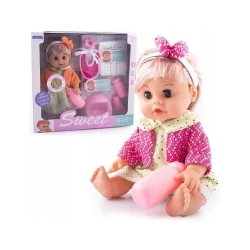 Lalka bobas z włosami, mówiąca, sikająca akcesoria - Lena