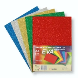 Pianka brokatowa A4 Eva mix biodegrad. 5szt - Penword