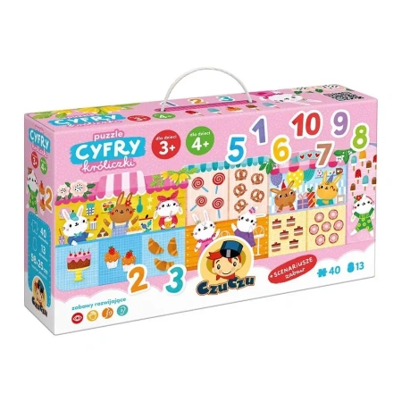 CzuCzu Puzzle Cyfry Króliczki 3+4+ - Bright Junior Media
