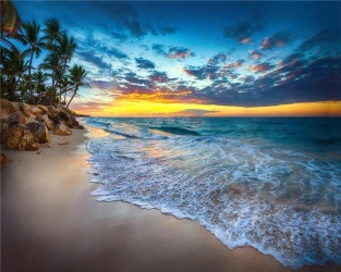 Malowanie po numerach - 40x50cm Zachód słońca - Titanum