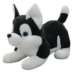 Maskotka przytulanka Husky czarno biały 30cm - Leantoys