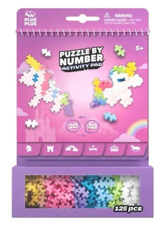Puzzle By Number Activity Pad Bajkowy 125el - Plus-Plus