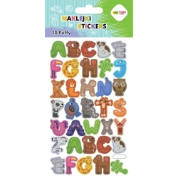 Naklejki 3D Puffy Letters 10x20cm HAPPY COLOR - GDD