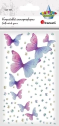 Kryształki samoprzylepne Motyle i dżety 117szt - Titanum