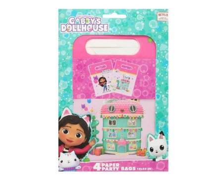 Torebki papierowe Gabby's Dollhouse 4szt - Godan