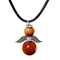 Wisiorek aniołek na rzemyku Piasek Pustyni - Art Sacrum