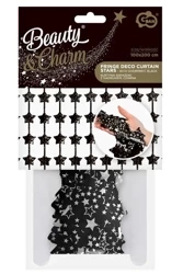 Kurtyna B&C gwiazdki czarne nadruk 100x200cm - Godan