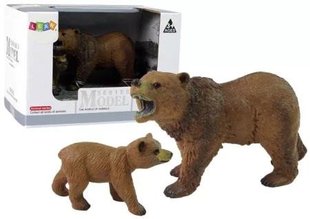 Zestaw figurek Niedźwiedź Grizli z młodym - Leantoys