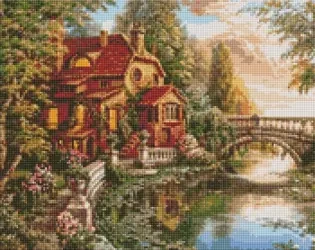 Diamentowa mozaika - Dom-marzeniem 40x50cm - Ideyka