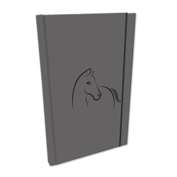 Notes A5 kratka z gumką Soft Touch Koń szary - EV-Corp PAP