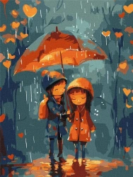 Malowanie po numerach - Pod parasolem 30x40cm - Ideyka