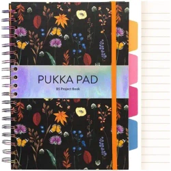 Kołobrulion Book Bloom. Kwiaty. Pukka Project. B5 linia. 100 kartek - Pukka Pad