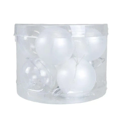 Bombki transparentne perłowe 8szt - Arpex