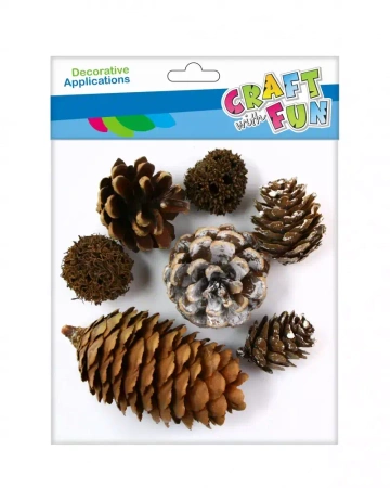 Ozdoba dekoracyjna. Szyszka, 7 sztuk