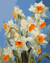 Malowanie po numerach - Wiosenne żonkile 40x50cm - Qbee