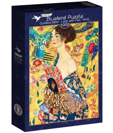 Puzzle 1000 Kobieta z wachlarzem, Gustave Klimt - Bluebird Puzzle