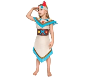 Strój Indianka Kolorowy Kwiat rozm. 120/130cm - Godan