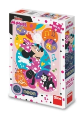 Puzzle XL świecące w ciemności Myszka Minnie 100el - Dino Toys