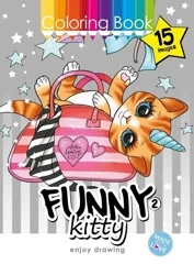 Kolorowanka A4 15 obrazków Zabawne kotki 2 - Fresh