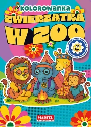 Zwierzątka w zoo. Kolorowanka z naklejkami - Maciej Ratajczyk