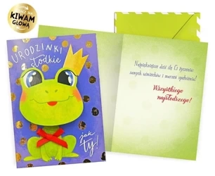 Karnet B6 Urodziny żabka - Kukartka