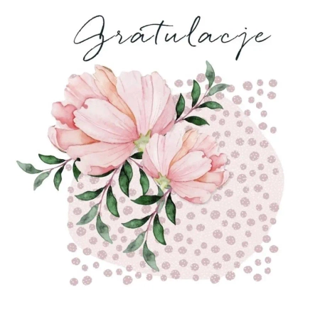 Karnet Swarovski kwadrat CL4512_PO Gratulacje - Clear Creations