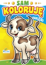 Kolorowanka z naklejkami. Sam koloruję. Krówka 735 - praca zbiorowa