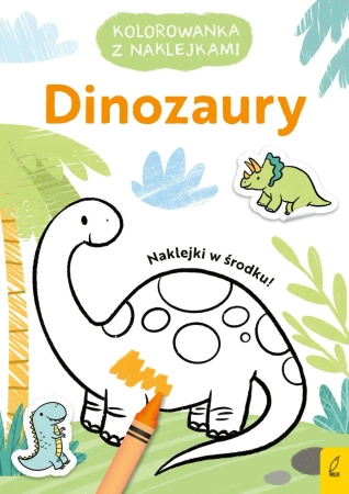 Kolorowanka z naklejkami. Dinozaury - Opracowanie zbiorowe