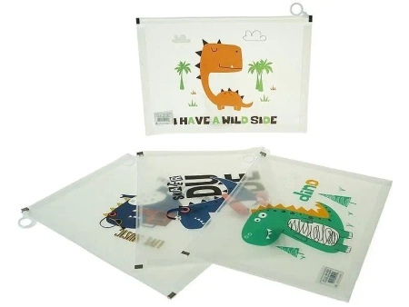 Teczka A4 plastikowa zapinana dinozaury (12szt) - ADAR