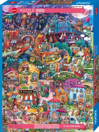 Puzzle 1000 elementów. Szczęśliwe miasto- Dobry wieczór, Berman