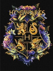 Malowanie po numerach -Herb Hogwartu metal 3040cm - Ideyka