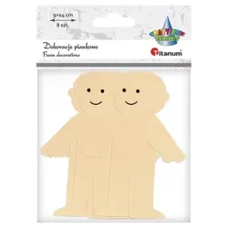 Dekoracje piankowe postacie cieliste 8szt - Titanum