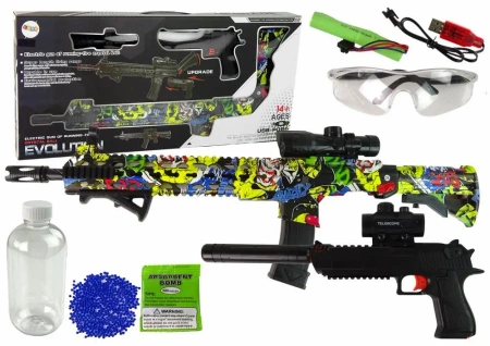 Pistolet na kulki wodne z akcesoriami - Leantoys