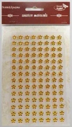 Stiker z kryształkami Kwiaty złociste 8mm 112szt - Galeria Hobby