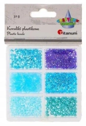 Koraliki plastikowe 6 rozmiarów 32g - Titanum