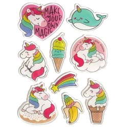 Naklejki żelowe Jednorożce 9szt - Dalprint dpCraft