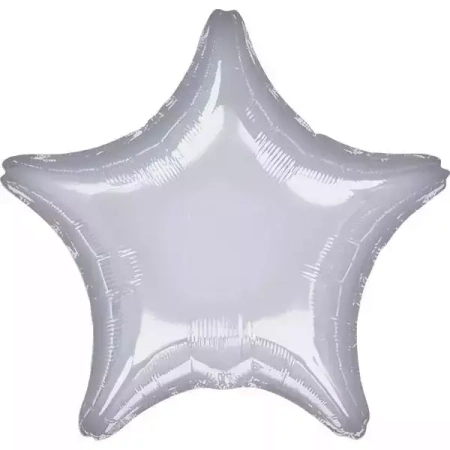 Balon foliowy metalik srebrny gwiazda 48cm