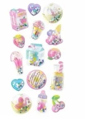 Naklejki shaker 3D - Przekąski 15szt - Dalprint