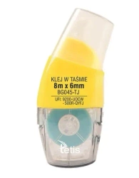 Klej w taśmie pernamentny 6mmx8m - Tetis