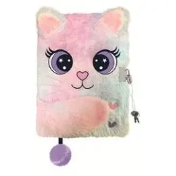 Pamiętnik z kłódką A5/96K 3D włochacz Charming Cat - ST-MAJEWSKI
