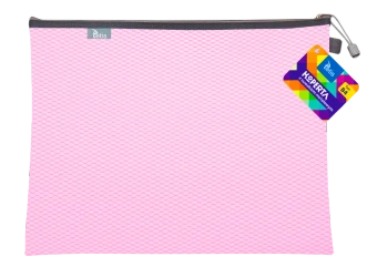 Koperta B4 z suwakiem metalalowym różowa - Tetis