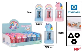 Temperówka z pojemnikiem - jednorożec/tęcza (24sz) - MP Main Paper