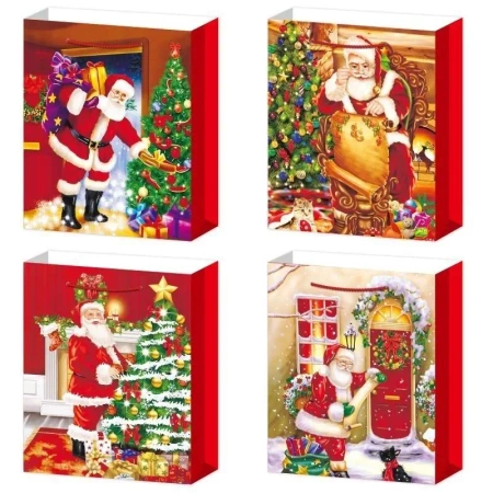 Torebka prezentowa L Boże Narodzenie szerokie dno