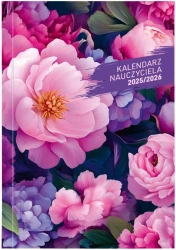 Kalendarz nauczyciela 2025/2026 B6 tyg. PCV Kwiaty - praca zbiorowa