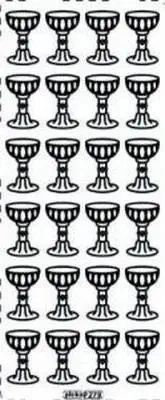 Stiker ażurowy 279 10x23cm złoty - Galeria Hobby