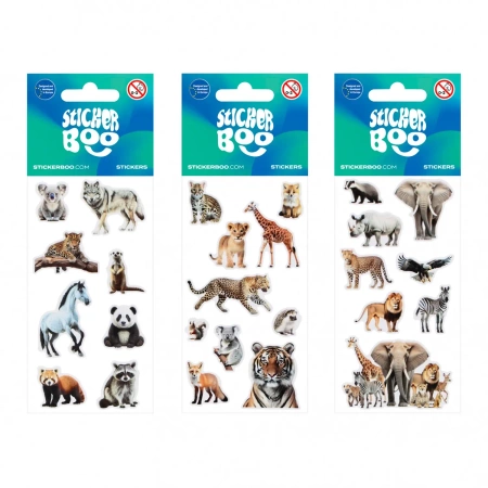 Naklejki Sticker BOO Dzikie Zwierzęta mix