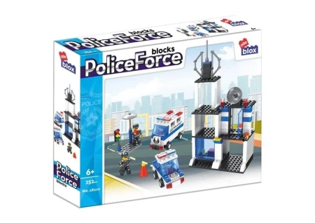 Klocki konstrukcyjne 252 elementy - policja