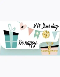 Koperty prezentowe KP01 157x90 20 szt. Ogólne Graficzne zest. 796 Grafika - Balony, Kokardy, Liście - POL-MAK